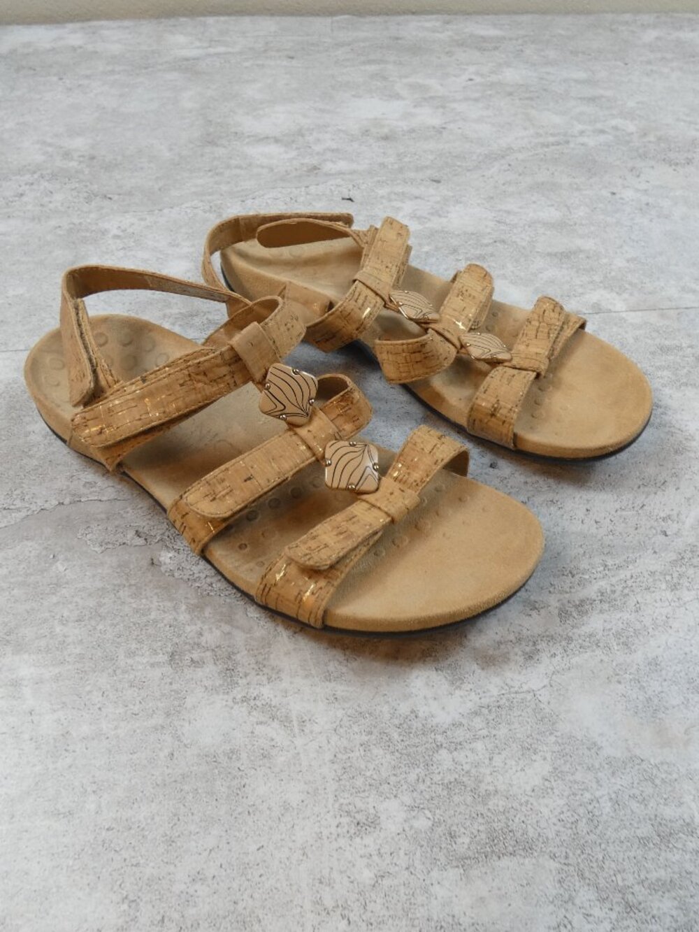 Vionic Sandal Tan Amber Orthotic Strappy Comfort